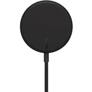 Belkin 7.5W Magnetic Portable Wireless Charger Pad - 6.6ft/2M Long Cable - MagSafe Compatible Charger - iPhone Charger Compatible w/ iPhone 15, iPhone 14, iPhone 13 - Power Supply Included - Black