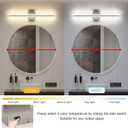 JUSHENG Brushed Nickel Vanity Lights for Bathroom, 5CCT Dimmable Vanity Light Bar, Modern LED Bathroom Lighting Fixtures Above Mirror 32'' Inch 24W, 31.5'' Inch