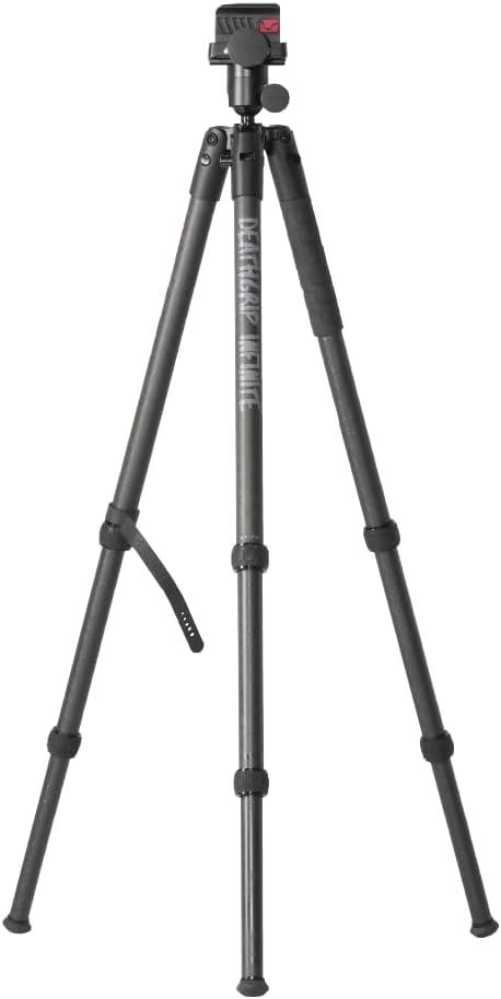 BOG DeathGrip Aluminum Tripod with Durable Frame, Lightweight, Stable Design, Bubble Level, Adjustable Legs, Shooting Rest, and Hands-Free Operation for Hunting, Shooting, and Outdoors