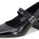 Reaction by Kenneth Cole Leeann Black Crinkle Patent 6.5