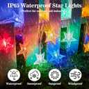 Star String Lights, 33ft 100 LED 8 Modes Star Fairy Lights Battery Operated Waterproof Indoor Outdoor for Bedroom Patio Party Wedding Tent Loft Bed Xmas Tree Decor, Multicolor