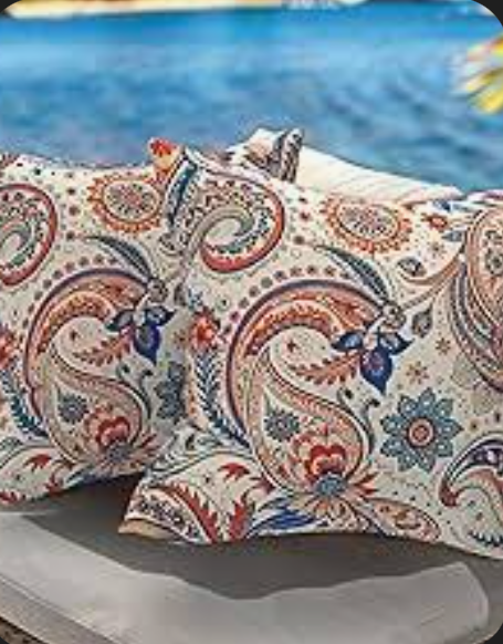 Oeko Tex Standard 100 Paisley Print 2pc Pillow