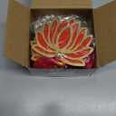 10 Pcs Lotus Decorations for Pooja Diwali Floral Wall Hanging Garlands for Temple Decor Indian Pooja Wood Decoration Back Dropper Showpiece for Diwali Home Wall Room Decor (Tassel Style)