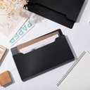 Feifeiya 2 Pcs Magnetic File Folder Wall Hanging Holder Large Pocket Paper Magazine Mail Organizer for Refrigerator Classroom Locker Whiteboard(Horizontal,Black Color,13.8 x 8.3 Inches)