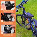 Kids Bike Seat Child Bike Seat Front Mount Toddler Bike Seat for 2-5 Years Child Bicycle Seats with Foot Pedals Compatible with All Adult Mountain Bikes, Standard