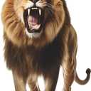 Lifelike 3D Lion Wall Decal Wild Animal Wall Stickers Peel & Stick Animal Wall Decor Art for Living Room Kids Bedroom Playroom Baby Nursery Kindergarten