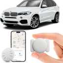 GPS Tracker for Vehicles No Subscription, 1PCS Real Time GPS Tracker for Car Work with Find My (iOS Only), Mini Hidden Car Tracker Device with Magnetic Case, No Monthly Fee (White)