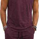 JMIERR Men's Vintage Acid Wash Two Piece Set Tank Top and Shorts
