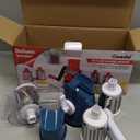 Geedel Rotary Cheese Grater Cheese Shredder - Upgraded 5-in-1 Cheese Grater with Handle and Strong Suction Base, Multi-purpose Vegetable Slicer Ice Shaver Nuts Grinder for Ice, Vegetables, Fruit, Nuts