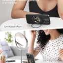 Typecase Folding Phone Stand: Foldable Phone Holder for Desk - Ultra Thin Adjustable Kickstand - Magnetic Phone Grip Home Desk Accessories Compatible with Phone Tablets (Midnight Garden)