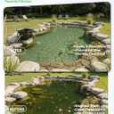 POPOSOAP Large Pond Filter Kit, 1200GPH Pond Filter with Quiet Pond Pump & 9.8FT Tube, Multiple Filtration System for for Koi Pond Garden Pond Water Clean & Clear-P2580