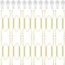 12 Pieces Plate Hangers for Wall Stainless Steel Wire Invisible Plate Hangers Heavy Duty Display Holders with 12 Pieces Hooks for Wall Decorative(Gold,4-5 Inch)