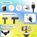 Aureday 14'' Selfie Ring Light with 62'' Tripod Stand and Phone Holder, Dimmable LED Phone Ringlight for Makeup/Video Recording/Photography, Circle Lighting for All Cell Phones&Lightweight Cameras (BLACK)