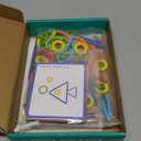 142pcs Wooden Pattern Blocks Montessori Smart Sticks Wooden Tangram Puzzle STEM Toy Activities Preschool Brain Teaser Montessori Toys Gift for 3 4 5 Years Old Kids Boys Girls