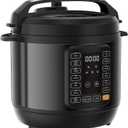 Sweetcrispy 16-in-1 Electric Pressure Cooker 6QT, 12-Preset Multi Cookers with Ceramic Pot, Slow Cook Rice Steamer Saut Soup Yogurt Maker and More, Recipe Book