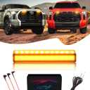 Front Grille LED Lights for Toyota Tundra 2025 2024-2019 Accessories Raptor Style Grill Trim Warning Lights (Amber Lights, 6)