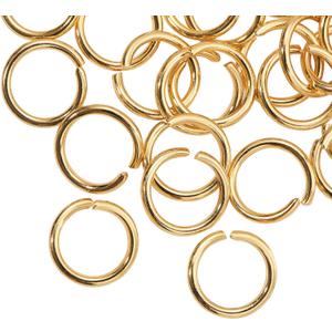 DanLingJewelry 200 pcs 304 Stainless Steel 19 Gauge Open Jump Rings 8mm for Jewelry Making Connectors Jewelry Finding Golden Color
