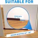 Door Draft Stopper, Strong Adhesive Door Sweep for Exterior and Interior Doors, 39 Length Cuttable Under Door Seal. (Brown, 1 Pack)
