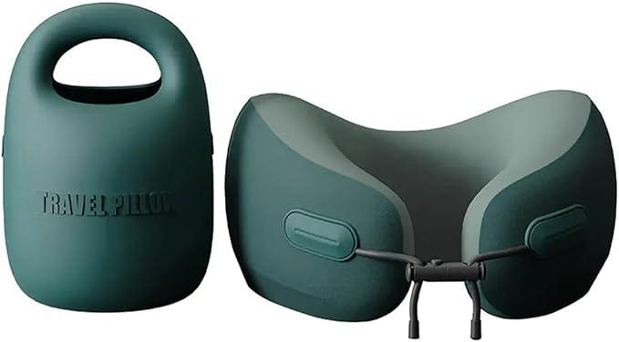 PIXIE MOOD Every Think Travel and Airplane Neck Pillow, Memory Foam, Support, Neck, Head Chin - Soft, Lightweight, Washable, Easy-to-Carry