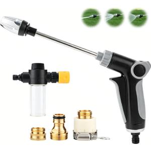 Turn Any Hose into A High Pressure Water Washer Jet, 2026 New Garden Hose Nozzle Heavy Duty, Multi Function Watering Sprayer for Patio/Car/Driveway Cleaning, Spray Nozzles for Garden Hose
