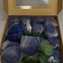 Ling's moment Flowers 16pcs Navy Blue Blooming Peonies Artificial Flowers with Stem, Artificial Peony Flowers for DIY Wedding Decorations Centerpieces Bouquets Boutonnieres