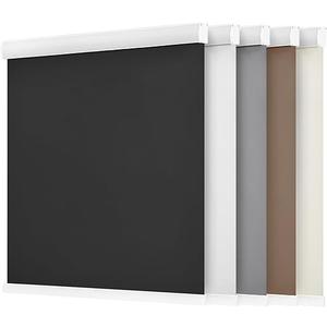 LazBlinds Cordless Roller Shades, Free-Stop Blackout Roller Blinds with Cassette Valance, Thermal Insulated UV Protection Waterproof, Roll Up Blinds for Windows (44'' W x 72'' H, White)