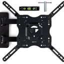 Full Motion Articulating TV Wall Mount, with Swivel and Tilt, for 26" to 55" TVs and Flat Panels up to 80 Lbs, VESA Compatible, Single Stud, Black