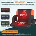 HOPERAN Heated Stadium Seats for Bleachers, Dual Control, Orange/Black, 25" Super Wide