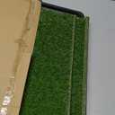 Hompet Dog Grass Pad with Tray Large, 35"x22.5", 2 Reusable Artificial Turf for Dogs Potty, Waterproof Non-Slip Washable Pee Pads, Quickly Absorbency Portable Dog Litter Box for Indoor/Outdoor Use
