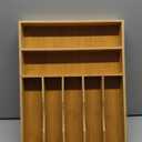 Silverware Organizer Kitchen Drawer Organizer Utensil Organizer Bamboo Silverware Holder Cutlery Organizer in Drawer Flatware Organizer Tray(7 slots, Natural