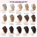 REECHO 12" Ponytail Extension, Classic Loose Curly Wavy Claw Clip Pony tails Hair Extensions Hairpieces for Women - Medium Blonde