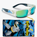 DC Batman Black Tinted Sports Wrap Kids Sunglasses - Stylish & Durable UV-Protective Batman Sunglasses w/t Soft Carrying Case - Officially Licensed