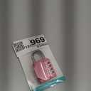 ZHEGE Combination Lock, 4 Digit Combination Padlock Outdoor, School Lock, Gym Locks (Pink)