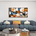 Abstract Canvas Wall Art - Colorful Framed Wall Decor for Living Room, Bedroom, Office - Large Modern artwork picture, Bedroom Aesthetic Room Wall Decorations, Oil Painting Wall Art