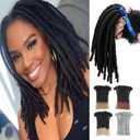 0.6cm Width Dreadlock Extensions 10 Inch 50 Strands 100% Permanent Human Hair Loc Extension Natural Black Curly Locs Human Hair Can Be Dyed Bleached Curled And Twisted
