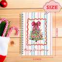 Yhtrg Coquette Christmas Tree Spiral Notebooks, Girly Preppy Colorful Coquette Glitter Christmas Journal Gifts for Women, Xmas Holiday Notebook Journal for Note Taking, 5.5x8.3 Inch