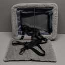 JOEJOY Deluxe Dog Booster Seat with Sturdy Metal Frame and Safety Leash for Small Pets up to 20 lbs - Portable Puppy Dog Car Seat with Thick Cushion and Storage Pockets for Small Dogs (Grey)