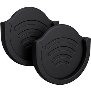 pop-tech Car Grips Mount for Phone Stand, 2 Pack Phone Holder for Collapsible Grip/Socket Mount Users with 3M Sticky Adhesive Replacement Used on Dashboard, Home, Desk, Wall - Black