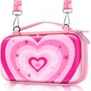 Gurgitat Carrying Case for Nintendo Switch OLED 2021/Switch 1(2017) - Cute Cartoon for Switch Travel Cases with Handle and Strap Portable Storage Carry Hard Shell for Teen Girls Boys, Heart