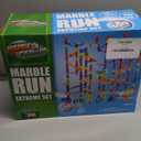 Marble Genius Marble Run Extreme Set, STEM Toys & Maze Construction Building - 300 Translucent Track Pieces & Glass Marbles for Family, Kids Toddlers Ages 4-8 - Fun Holiday Creative Gifts