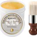 Leather Repair Salve & Brush Set, Leather Cleaner and Conditioner for Furniture, Couch, Car Seats - Scratch Repair, Restore Color, UV Protection, for Leather, Vinyl & Wood - 8oz