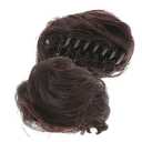 4pcs Cat Ear Bun Hairpiece Clip Extensions for Women Updo for Cosplay Parties and Everyday Wear