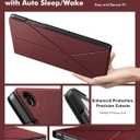 INFILAND Case for Samsung Galaxy Tab A9+/A9 Plus 11 Inch 5G, Slim Foldable Book-Style Cover with Horizontal and Vertical Stand, Protective Case for Galaxy Tab A9 Plus Tablet,Burgundy