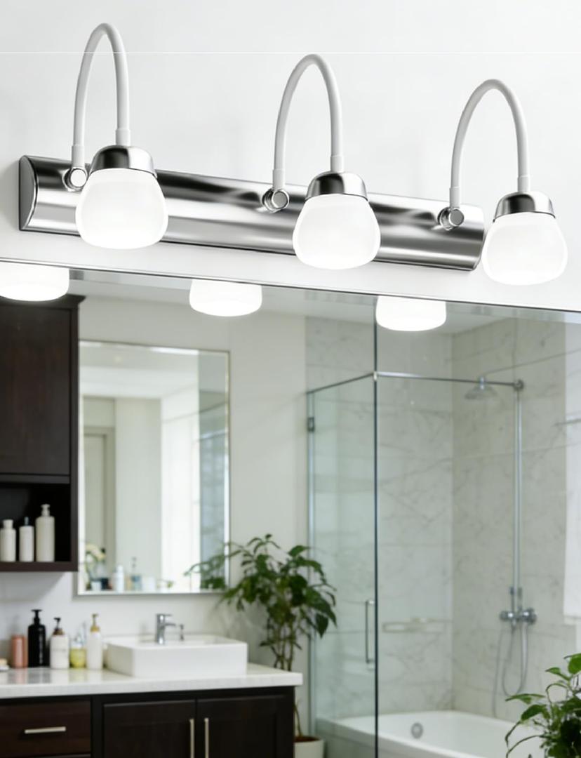 Bathroom Vanity Light 3-Light 18 Inch LED 6000K Cool White