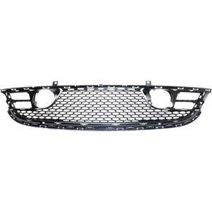 YHB Black Front Lower Grille Compatible with 200 2015 2016 2017 Chrysler 200 w/Fog Lamps hole