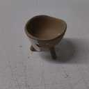 Creative Co-Op Boho Terracotta Footed Bowl with Organic Edge, Matte Taupe (3")