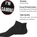 2 x Novelty Gamers Socks Gifts For Christmas,Birthday,Video Game Gifts,Funny Saying Crew Socks for Men,Women and Teens (1-gaming-ankle)