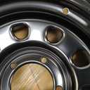 Rough Country Black Steel Wheel - 15x8, 5x5.5 Bolt Pattern, 19mm Offset, 4.25 Bore, Heavy-Duty D-Window Off-Road Rim for Trucks & Jeeps