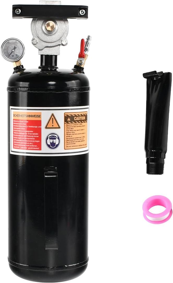 2.1 Gallon / 8L Air Tire Bead Seater 116 PSI Blaster Tool Seating Tire Inflator with Gauge Car Truck ATV Tractor Tank Heavy Duty (Black)