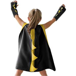 QIAONIUNIU Dinosaur Dragon Cape and Gauntlets Halloween Costume Boy Girl Toddler Dress Up Clothes 2-6 Years Old Color Green (Black)
